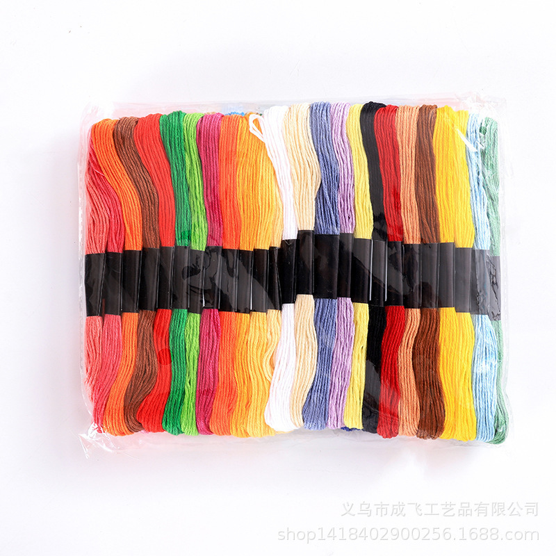 24/50/100/150 hilos de bordado de ramificación de punto de cruz hilo de bordado de algodón no/poliéster/spot