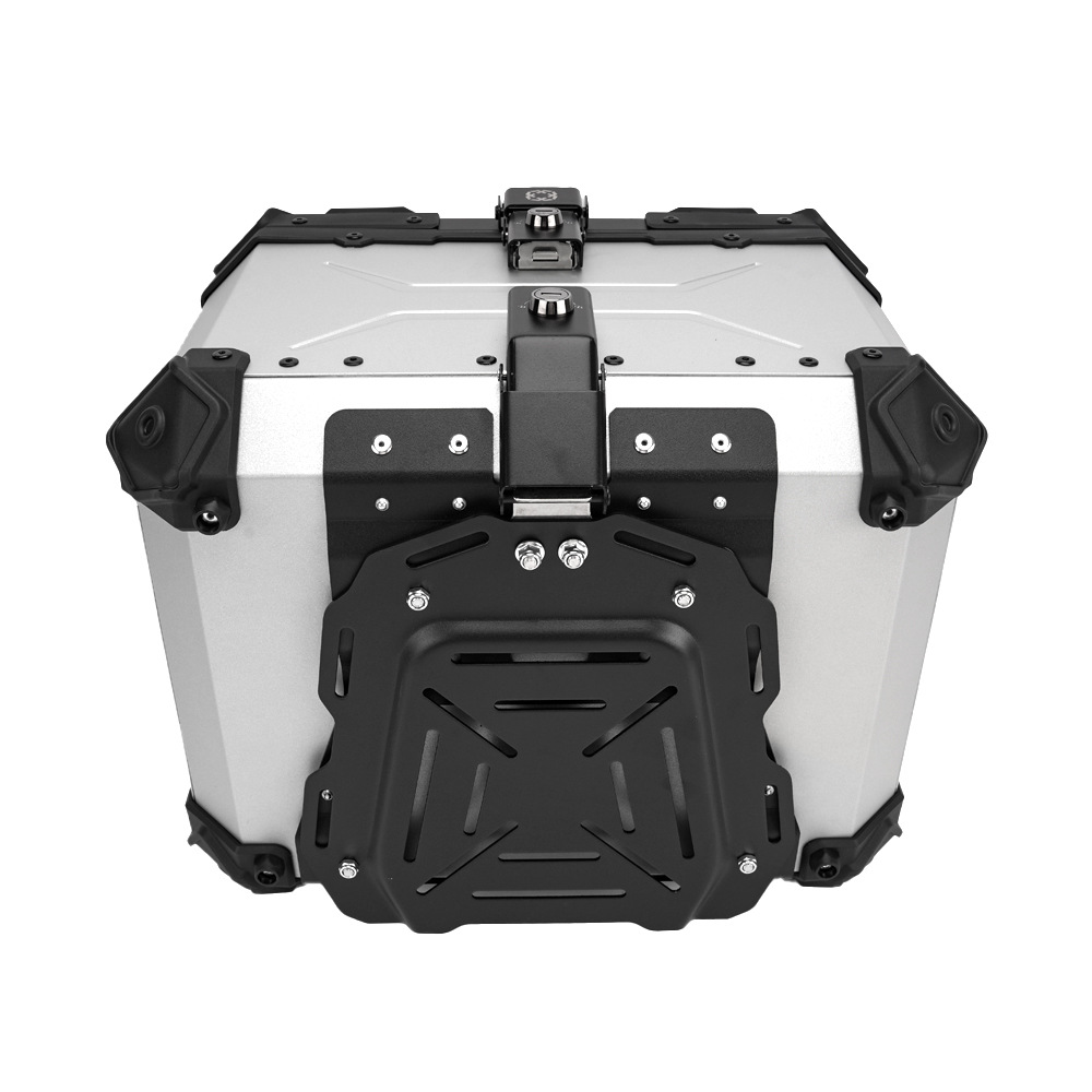 Motorcycle 45L Aluminum Alloy Tail Box Rear Luggage Box Electric Vehicle Scooter Universal Storage Box Large Capacity Wholesale