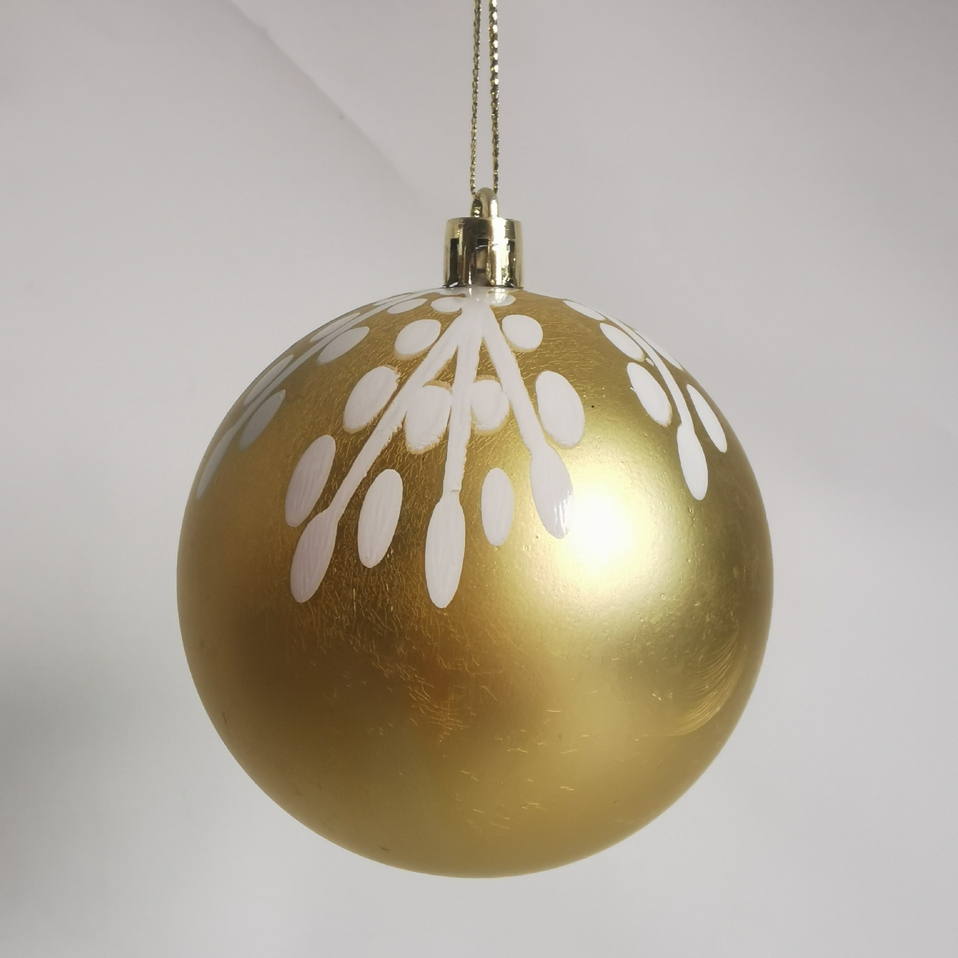 Navidad spot 8cm9PCS platino pintado galvanizado bola de Navidad de plástico árbol de Navidad atmósfera festiva bola decorativa