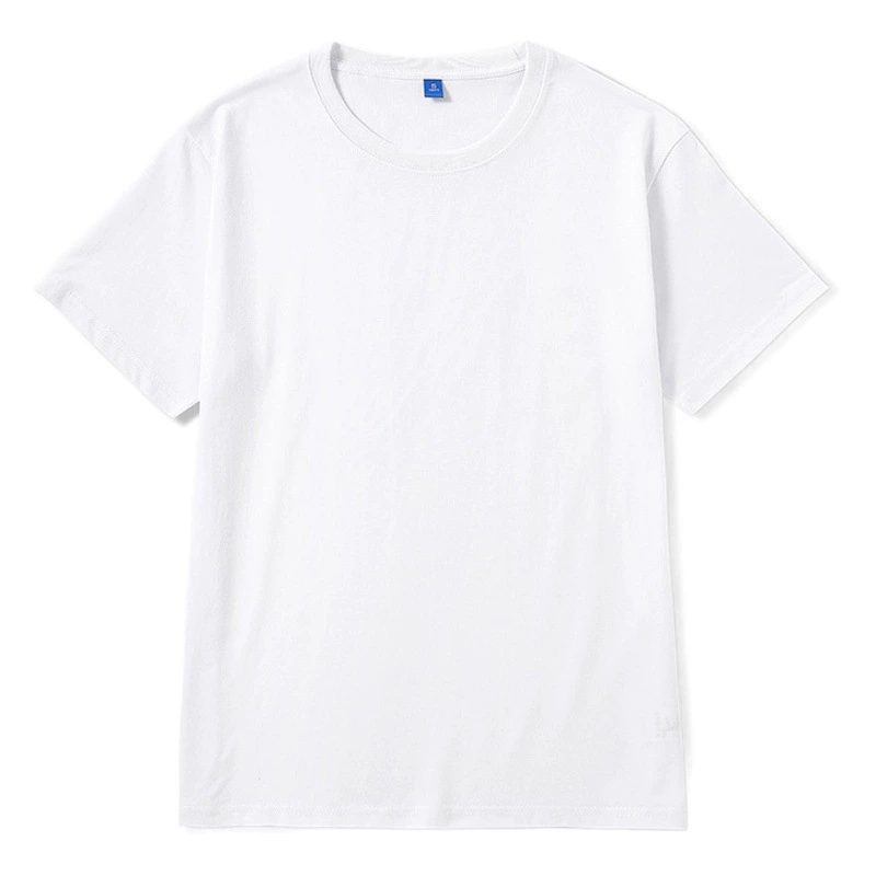 Оптовая продажа с фабрики летние мужские футболки с круглым вырезом с коротким рукавом сплошной цвет пустой хлопчатобумажная групповая рабочая одежда на заказ