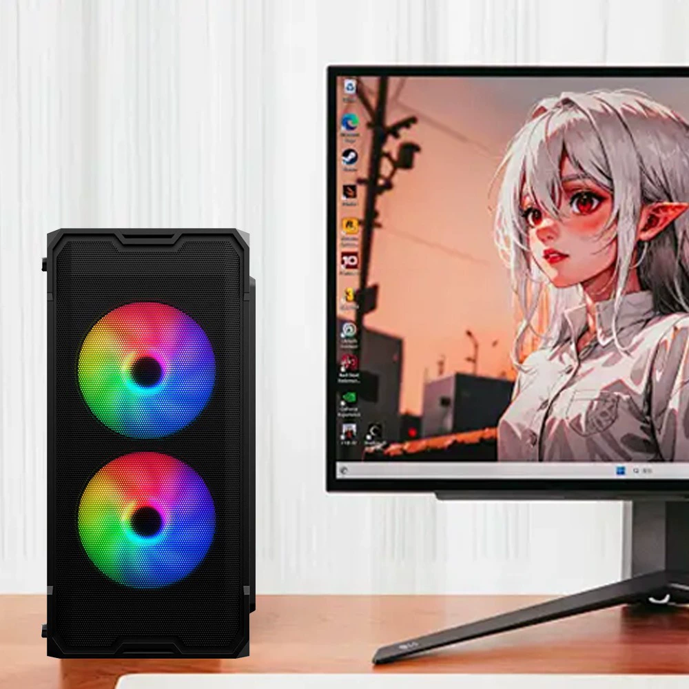 Настольный компьютер (Hanma) E5‑2680 V2 — 10 ядер/20 потоков, 32 GB, 512 GB SSD, RX550 1 GB