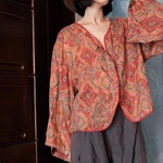 落古泥夏季苎麻水洗大袖口外披1994沉香