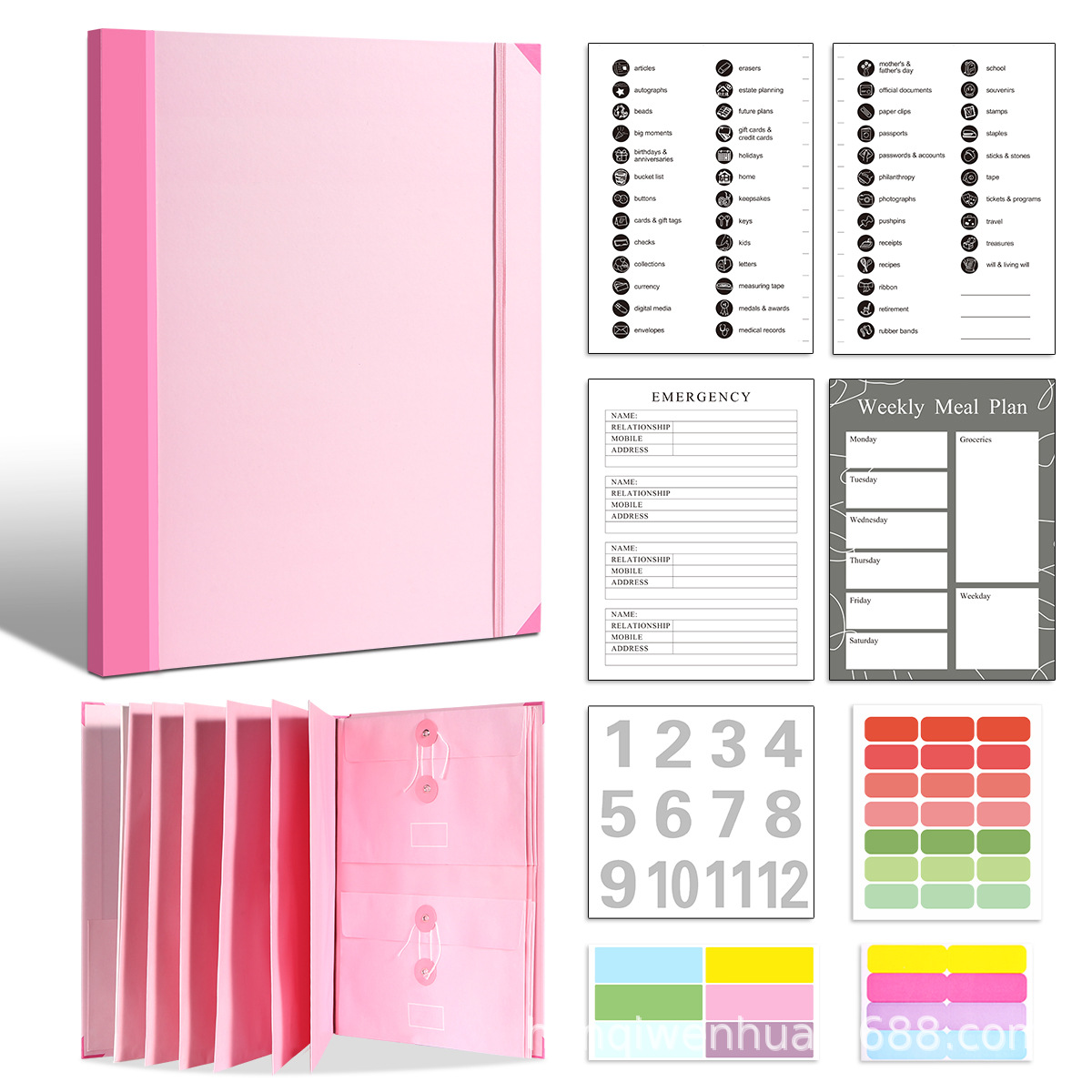 얇은 스타일-핑크-오르간 가방-하이 구성