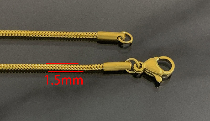 8g Weight Necklace Classification Fashion Geometric Stainless Steel Plating Necklace 1 Piece