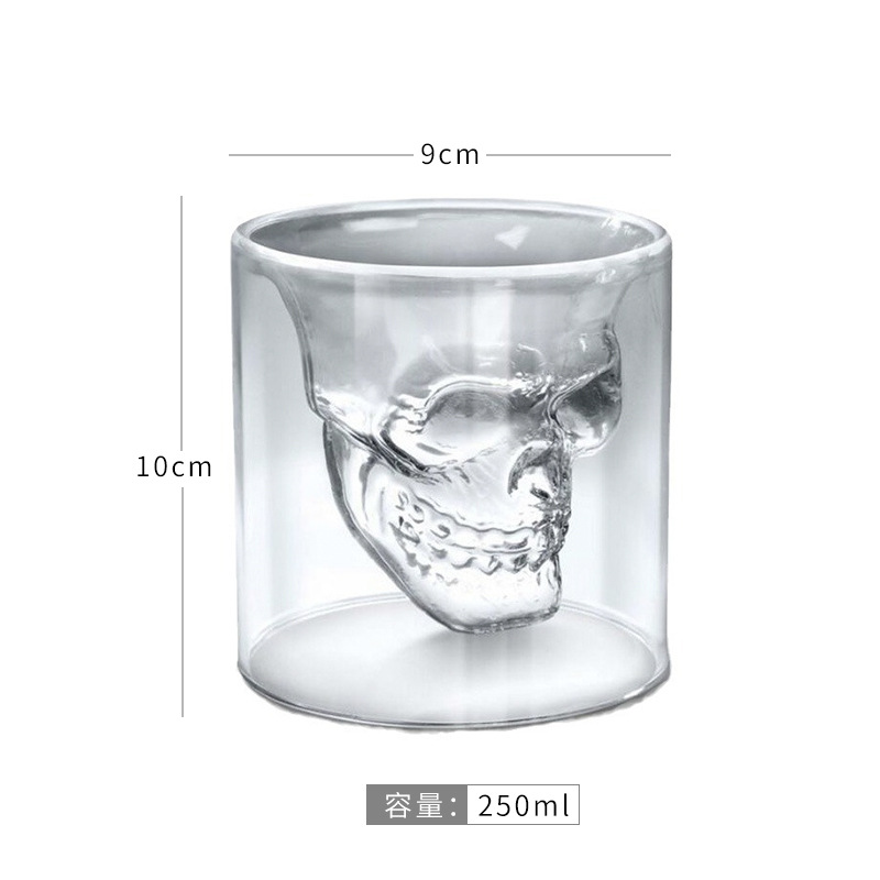 Taza doble calavera grande 250ml