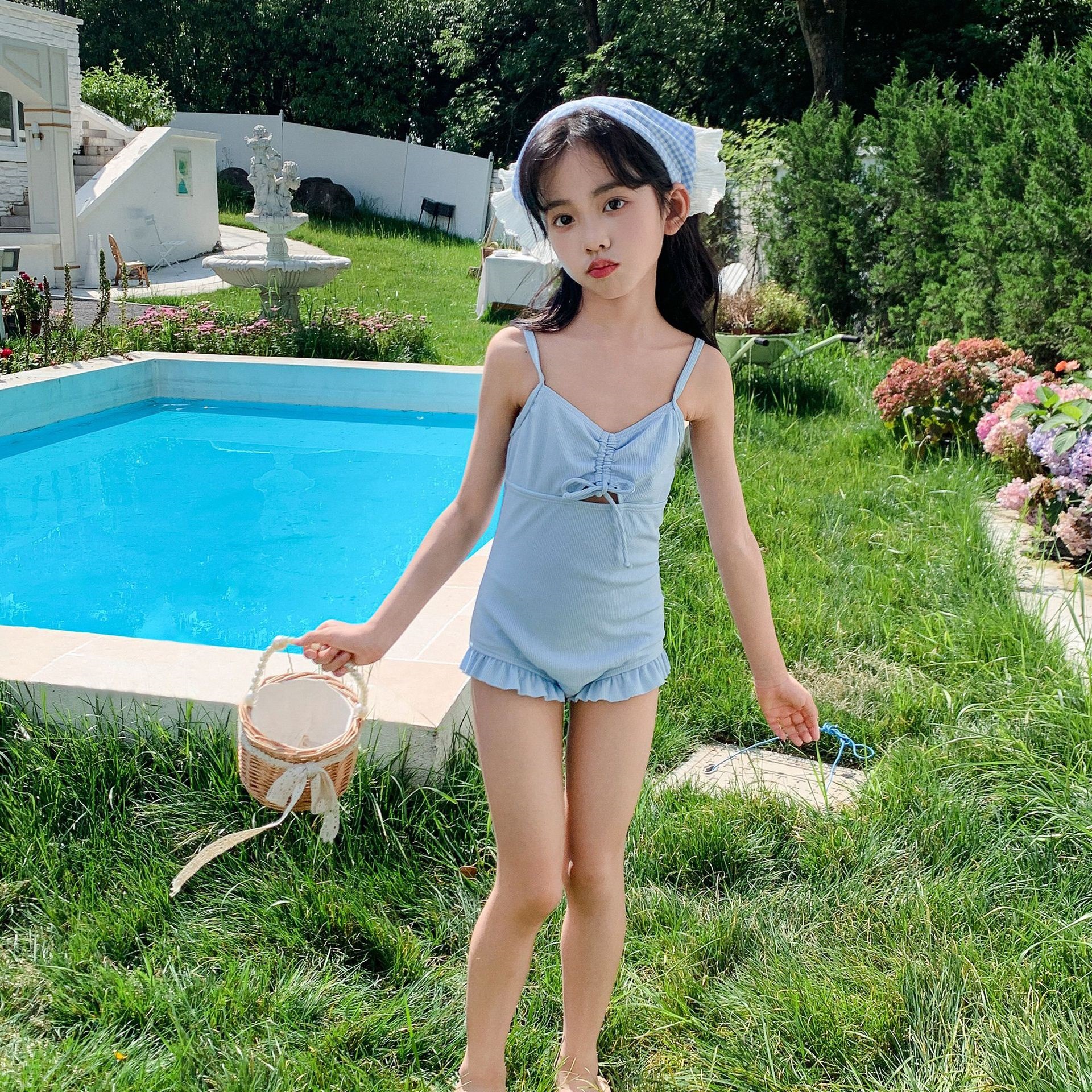 Swimwear, children's set, family style, fitted, sun protection