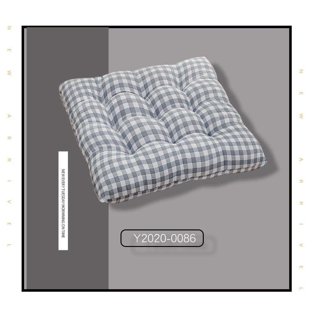 Cojín cuadrado de algodón y lino Cojín de silla Cojín de oficina Cojín de estudiante engrosado Taburete de aula femenina