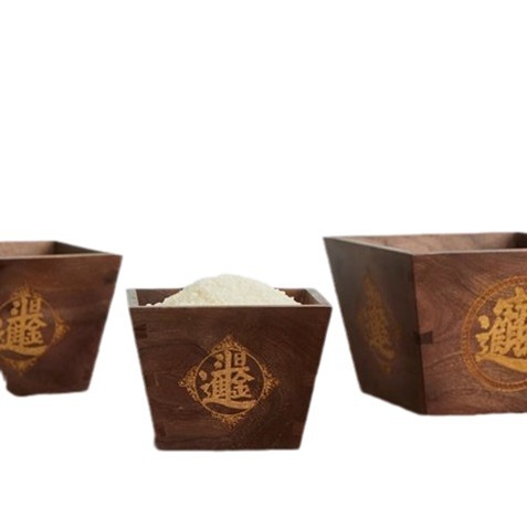 Escritorio de madera maciza misceláneas tesoro afortunado diario oro arroz cubo estilo antiguo decoración tienda Lucky caja almacenamiento
