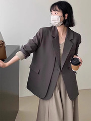 灰色小西装外套女2025新款秋季休闲黑气质名媛高级感成都超火西服