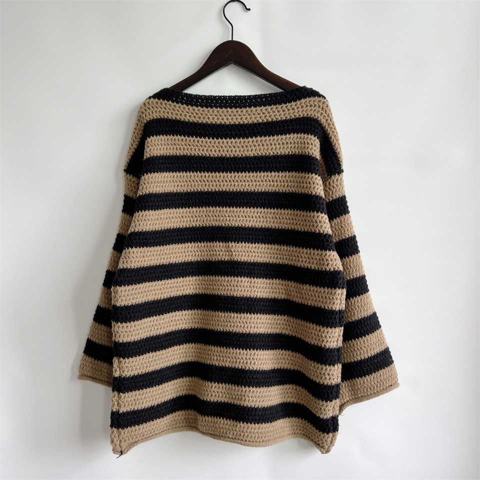 Women's Sweater Long Sleeve Sweaters & Cardigans Simple Style Stripe display picture 22