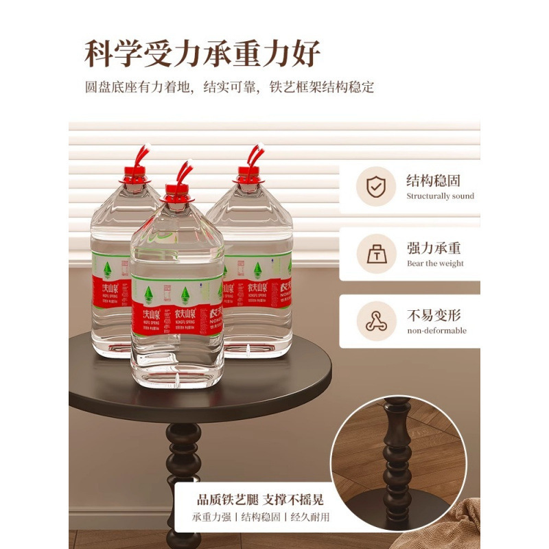沙发边几客厅家用法式复古小茶几小桌子创意床头置物架阳台小圆桌|undefined
