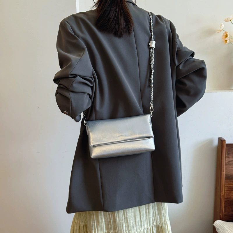 Retro chain, summer one-shoulder bag, chain bag