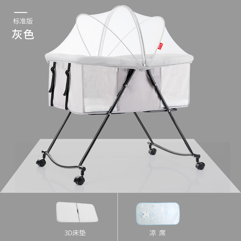 Cuna de bebé cuna de bebé cama de estilo europeo cuna plegable multifuncional recién nacido cama móvil portátil image 7