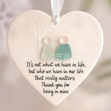Sea Glass Heart Tree Hanging Ornaments���������x�����