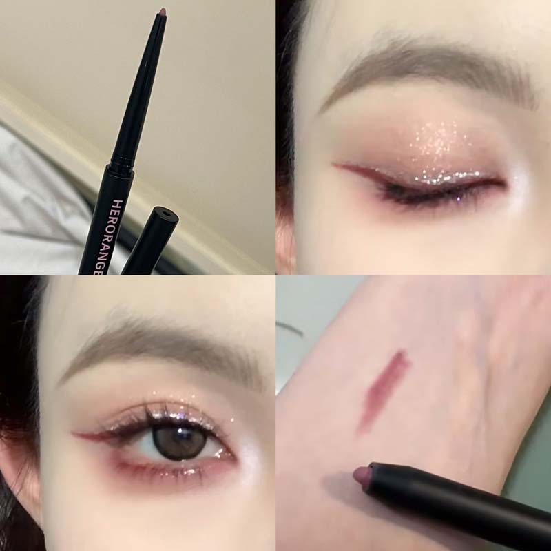HERORANGE ink silk smooth eyeliner, color suave, maquillaje fino, no es fácil de desvanecerse, delineador de ojos novato