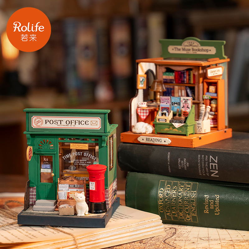 Rolife Ruo Lai pulgadas cuadradas bricolaje casa hecha a mano modelo casa 3d rompecabezas tridimensional bloques de construcción juguetes ensamblados