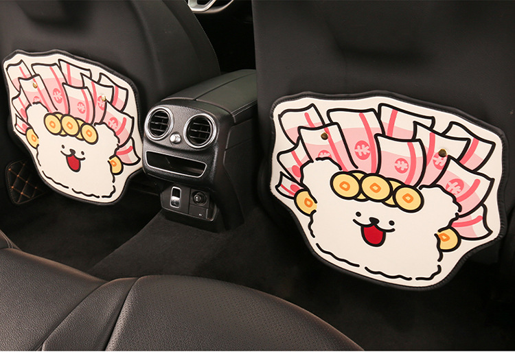 Cartoon Anti-Kick Pad for Car Seats, Anti-Dirt Pad, Anti-Kick Pad for Back Seat