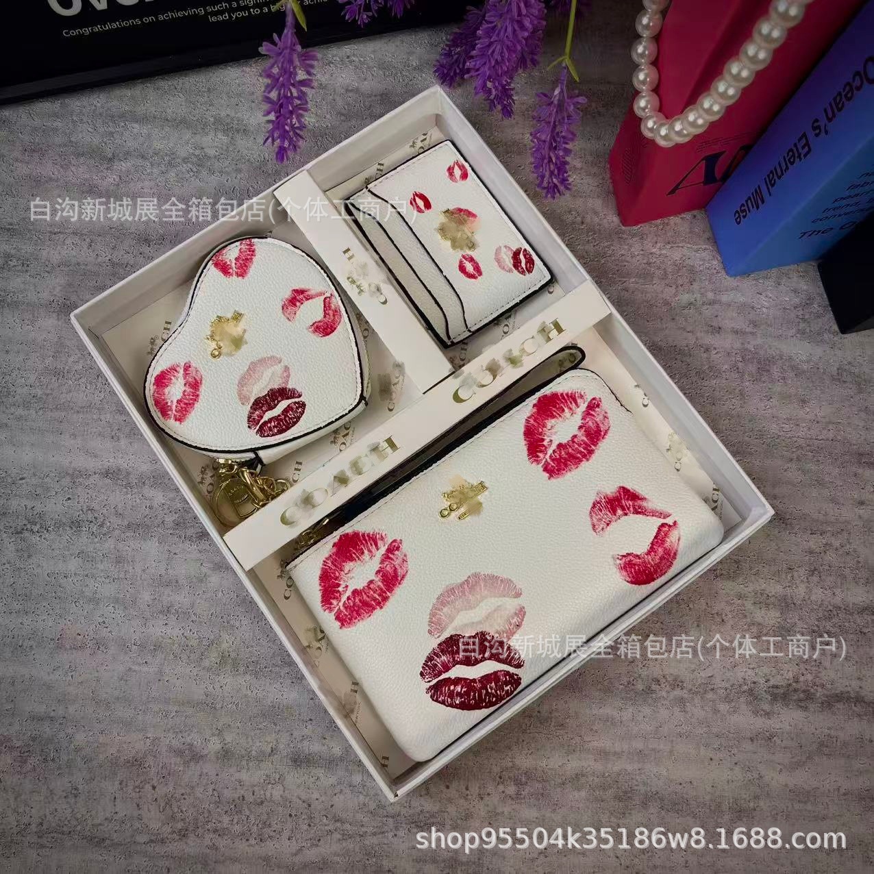 Bolsas de mujer transfronterizas lujosas de alta calidad bolsas de tarjetas de damas de moda versátil bolsas de cambio mini bolsas de tres piezas KomeCO