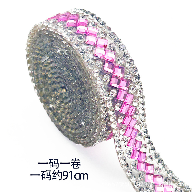 Tiras de diamantes de imitación autoadhesivas de cristal geométrico para joyería DIY, tiras de diamantes de imitación con reverso adhesivo, accesorios, borlas de diamantes de imitación, tiras de diamantes de imitación