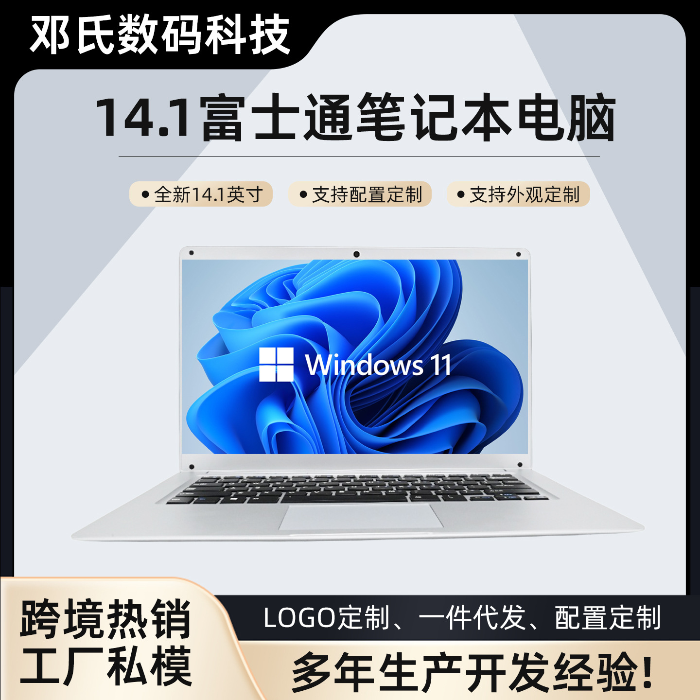 Cross-Border New 11Th Generation Intel Laptop 14.1inch Office and Study Thin and Light Notebook Factory Includes General Price Tag