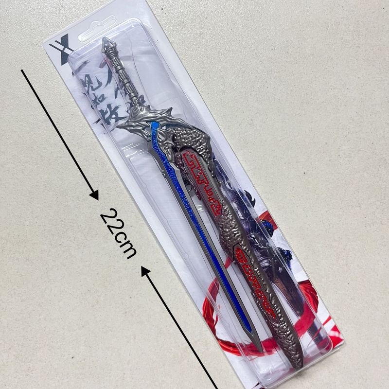 ダークゾーンブレイクアウト明刺繍春鞘 22.3cm 百連戦術剣モデル合金おもちゃ金属ペンダント|undefined