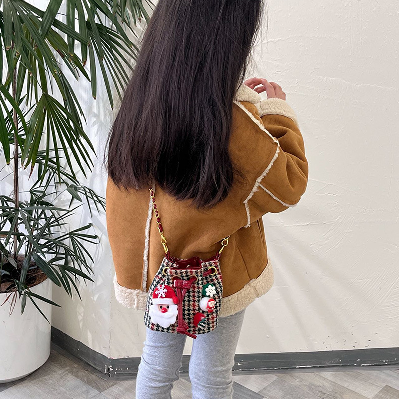 Bolsa de hombro de moda coreana para niños y niñas, mini bolso de cubo de bebé lindo, bolso de cadena de alto valor para niños