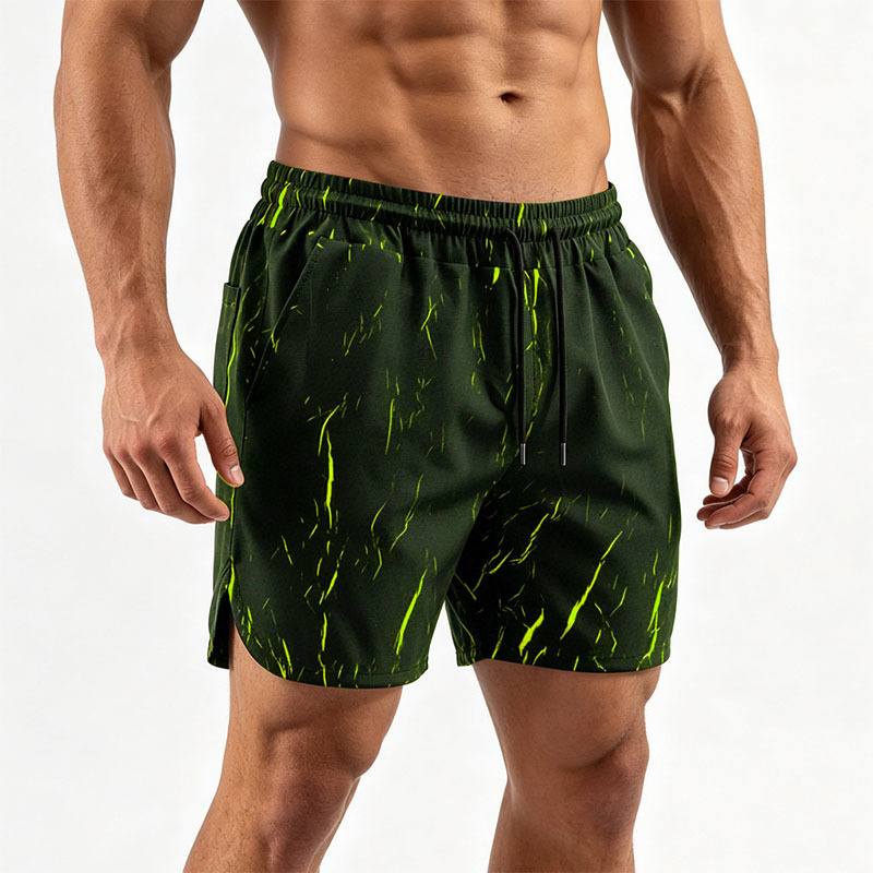 Men's Clothing Men's Plus Size Shorts Summer Outerwear Quick Drying Camouflage Beach Shorts For Men Straight Leg Lightning Pattern_viptrois.com