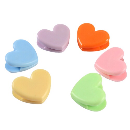Japanese girl-style cute pink decorative hair clip, heart-shaped clip, photo clip, storage clip, sealing clip