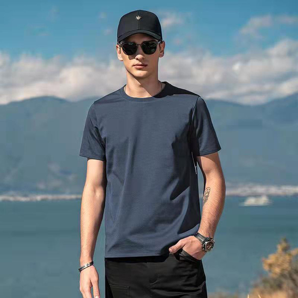 Silk fashionable summer short sleeve T-shirt