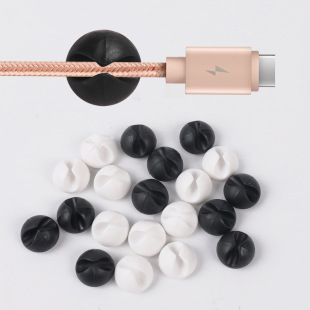 Desktop Fixing Silicone Solver Simple Data Cable Hub Storage Organizer Winding Fixing Clip Self-Adhesive Cable Card