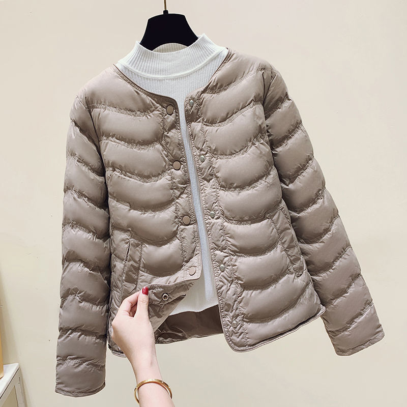 冬季无领轻薄羽绒棉服女内胆棉衣短款打底保暖小棉袄薄款棉衣|undefined