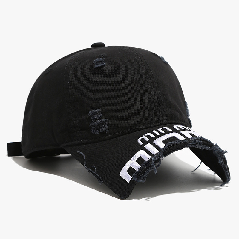 Sombrero de lengua de pato para mujeres 2025 nueva moda personalidad agujero de moda gorro corto gorro de béisbol sombrero de moda de primavera para hombres Top suave