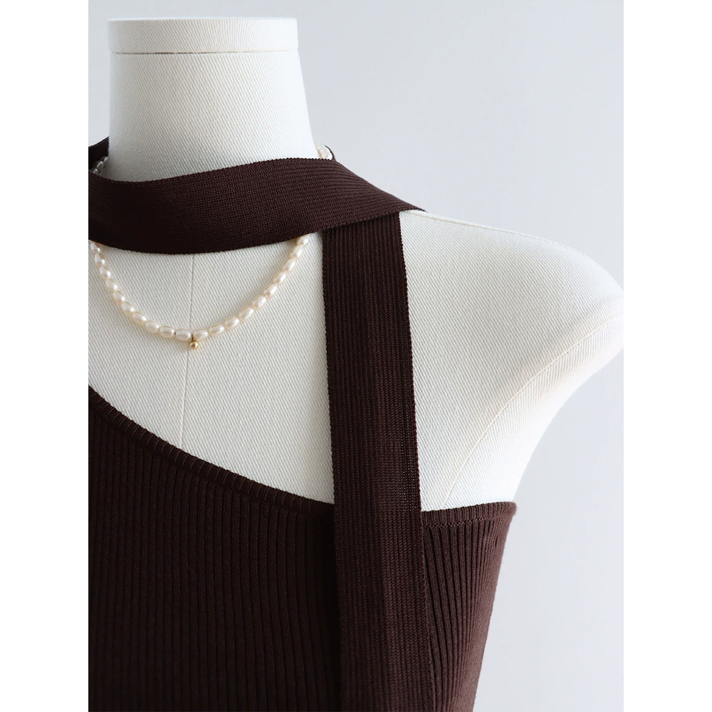 Артефакт вогнутой формы, атмосферный стример лиоцелла, весенне-летний шарф, узкий воротник, тонкая полоска, универсальный и модный шарф, французский стиль