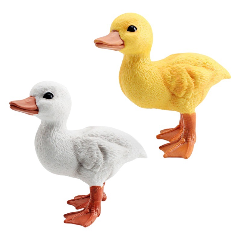 Amazon simulación Rancho granja aves de corral pato modelo animal pato amarillo pato blanco escritorio estático decoración juguete