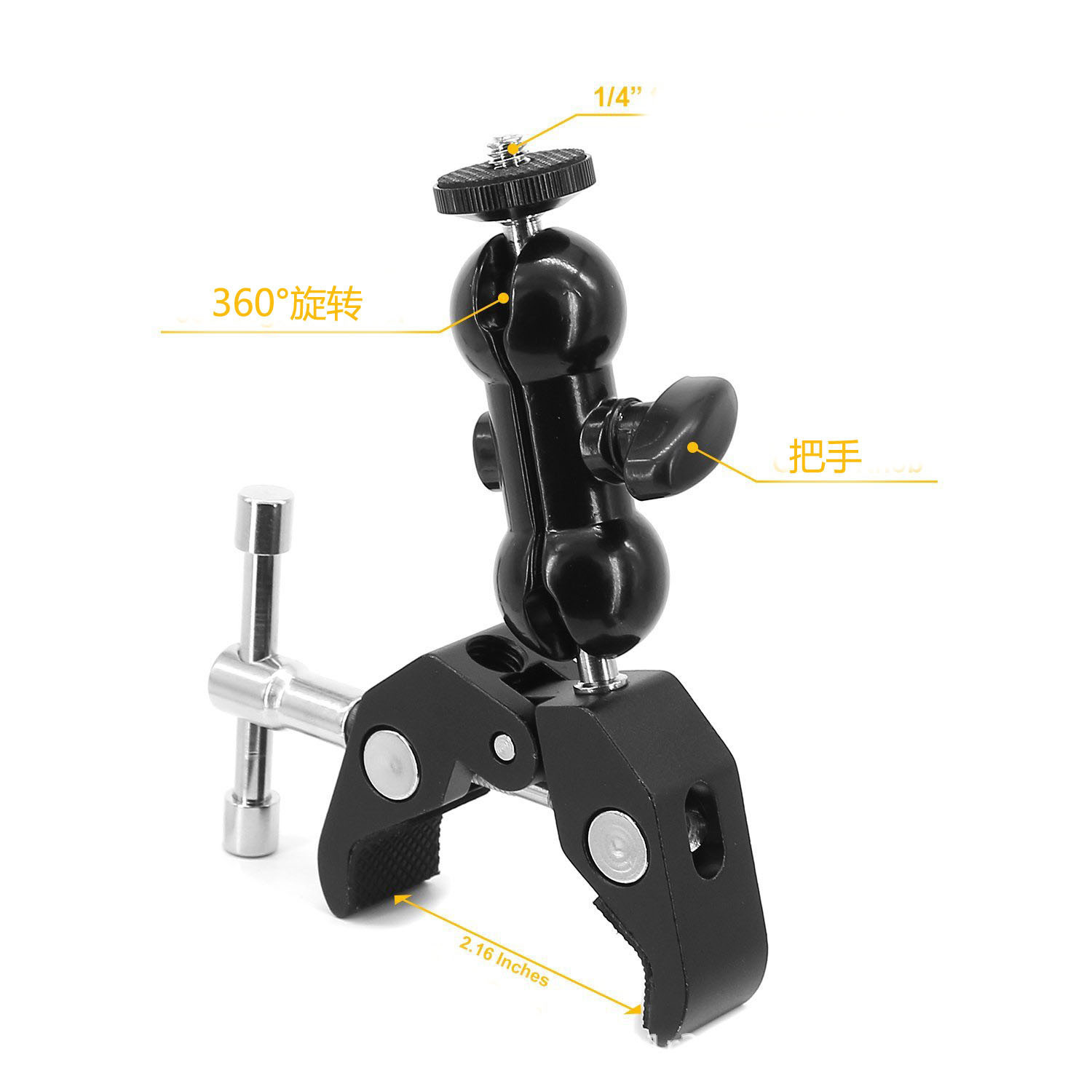 Soporte de mano mágica abrazadera de cangrejo soporte de mano extraño soporte universal Adaptador de monitor Chuck clip de soporte de doble cabeza