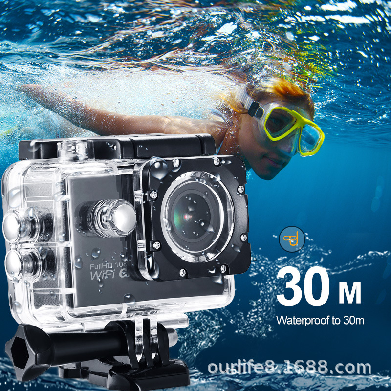 Cross Border 1080p Action Camera, HD Waterproof Sport DV, Outdoor Cycling Record Camera, Digital Camera