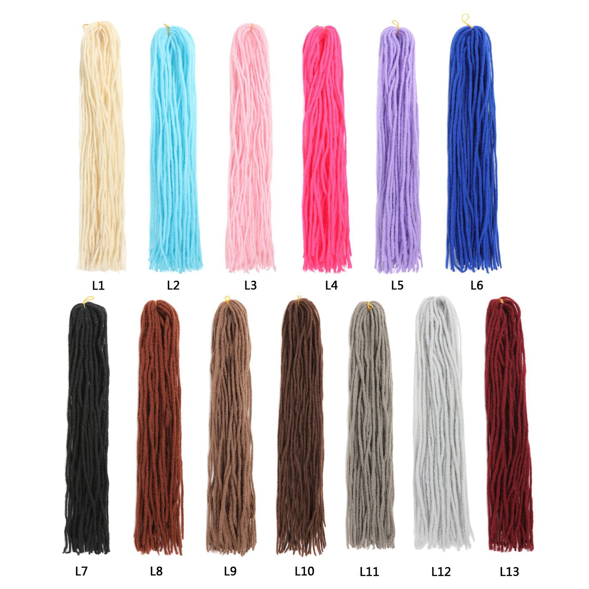 Perücke, Space-Seide, afrikanische Dreadlocks, afrikanische Hip-Hop-Reggae-Dreadlocks, gehäkelte Dreadlocks, geflochtene farbige Seile auf Lager_voghion.com