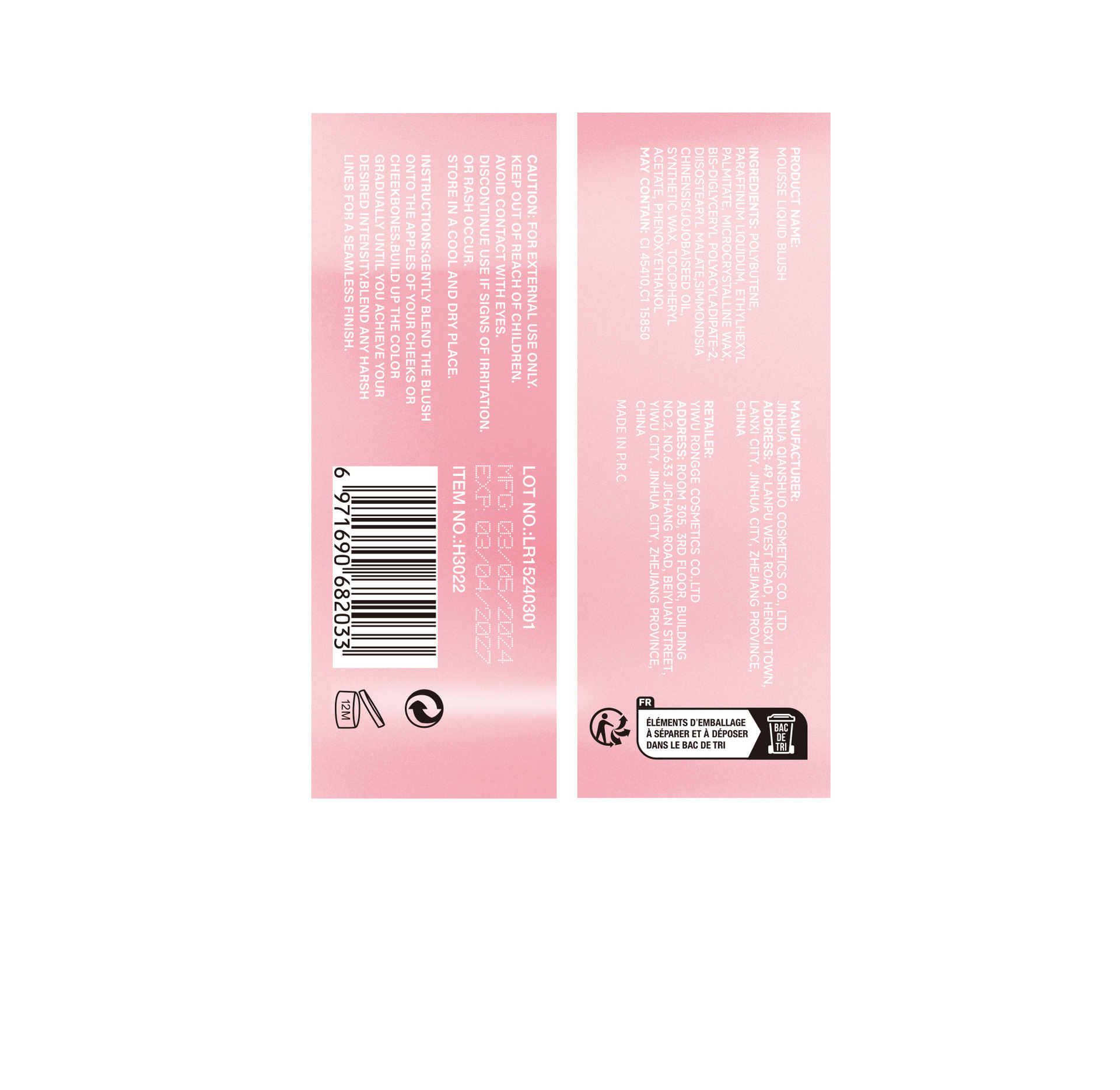 Mattes Flüssig-Rouge – Natürliches, transparentes Finish, leicht zu verblenden und langanhaltende Wangenfarbe_voghion.com