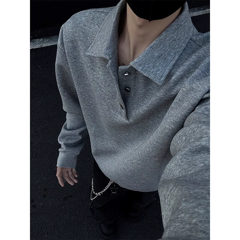 Cleanfit Henry Genry свитер мужской весенне-осенний американский ретро-рубашка поло красивый прилив свободный поток с длинными рукавами