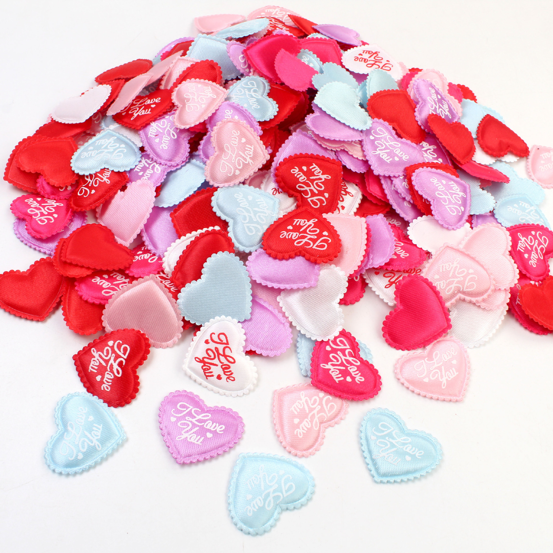 I love you海绵桃心花瓣 婚礼用品手抛花礼品爱心压床撒花瓣100个