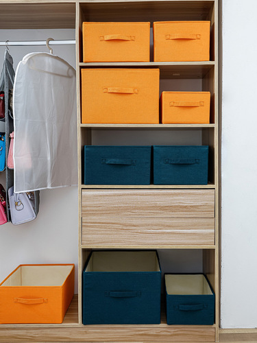 Storage box storage household drawer-type wardrobe clothing storage storage box thickened fabric folding large box