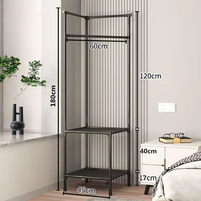 Estante de esquina de pared estante de esquina estante de ropa de esquina estante de sombrero tipo suelo de almacenamiento colgante estante de ropa de dormitorio estante de ropa doméstica multifuncional image 7