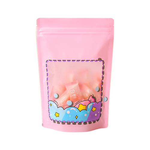 Factory direct selling cute packaging bag self-sealing snowflake cake candy biscuit snack baking bag cartoon gift gift bag