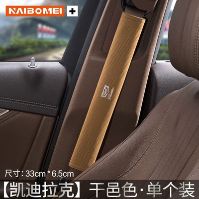 Seat belt shoulder pad, Suitable for Cadillac CT6 - cadillac-suede-33cm-cognac-shoulder-strap-single-pack