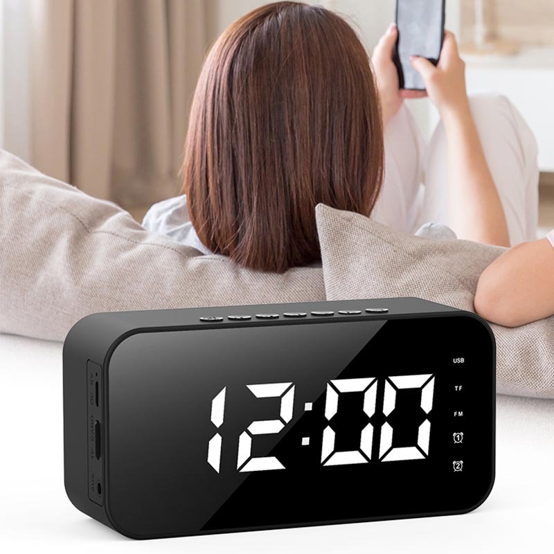 Altavoz portátil de Bluetooth de la tarjeta del altavoz de Bluetooth del despertador S15 mini