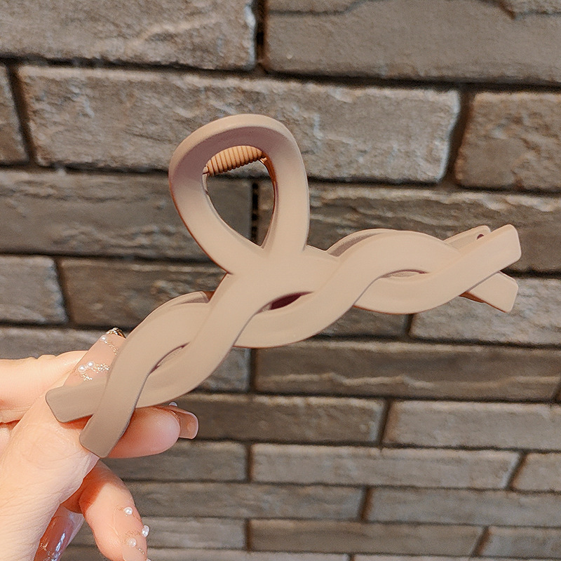 Internet celebridad clip de pelo francés de las mujeres de gran parte posterior de la cabeza horquilla clip de tiburón de alto grado agarre del pelo clip de pelo tocado