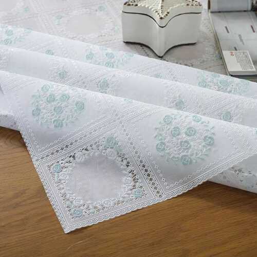 Wholesale Waterproof Tablecloth Anti-Scorch European Lace Washable Tablecloth Fabric Plastic European Tablecloth PVC Coffee Table Cloth Long