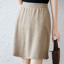 秋冬新款羊毛针织裙女款针织外穿纯色短裙百搭显瘦打底羊毛包臀裙