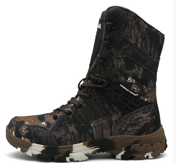 Fabricante de una explosión de botas tácticas, botas ventiladas de la escuela secundaria, botas al aire libre para hombres, botas de combate del desierto.