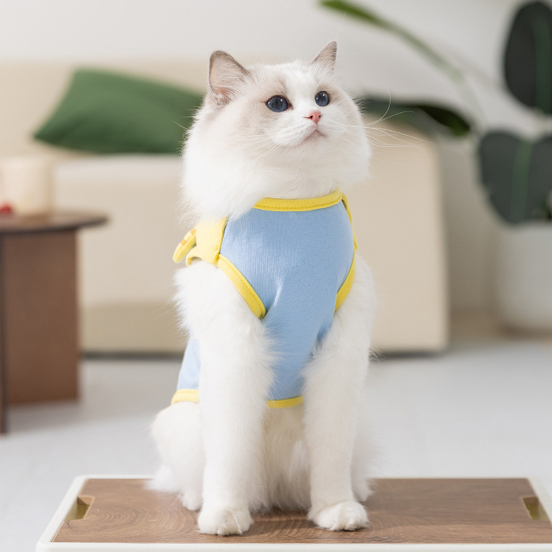 Gato primavera y verano monstruo collar gato pequeño gato chaleco gato sin pelo ropa de mascota felina Teddy chaleco perro pequeño